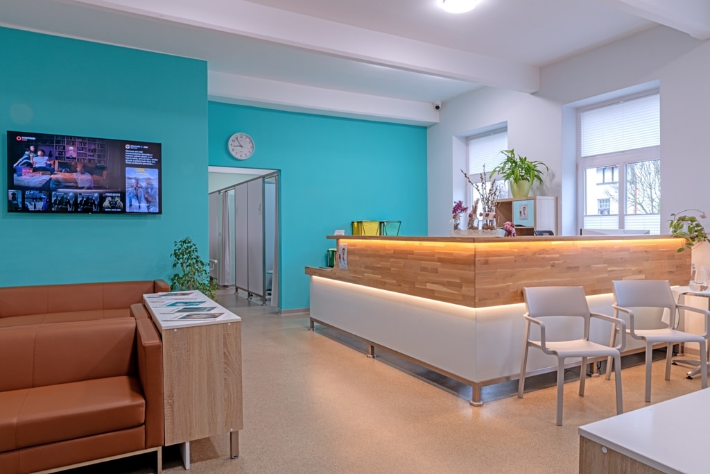 Recepce kliniky Eurekofyzio